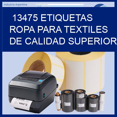 13475 Etiquetas ropa para textiles de calidad superior