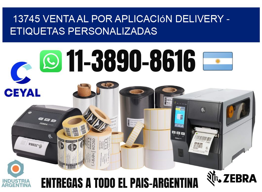 13745 Venta al Por Aplicación delivery - Etiquetas Personalizadas