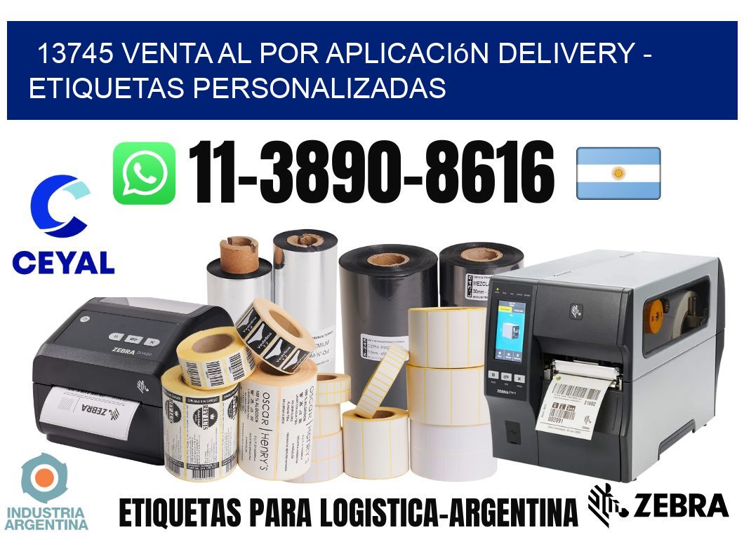 13745 Venta al Por Aplicación delivery - Etiquetas Personalizadas