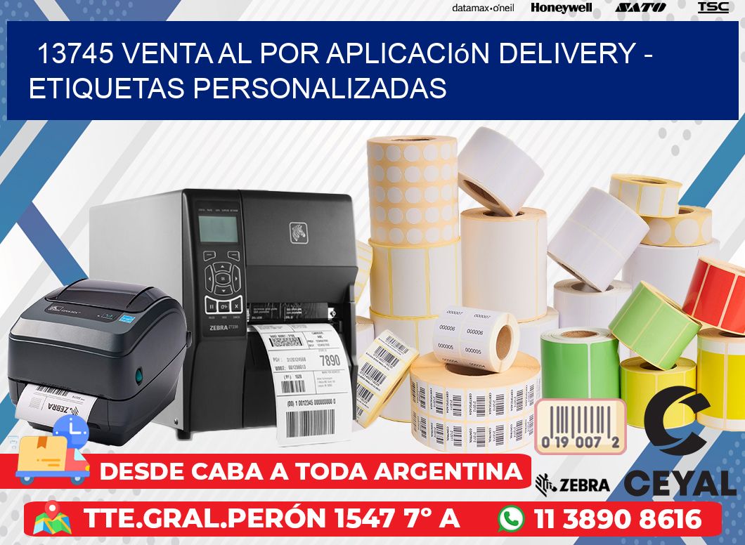 13745 Venta al Por Aplicación delivery - Etiquetas Personalizadas