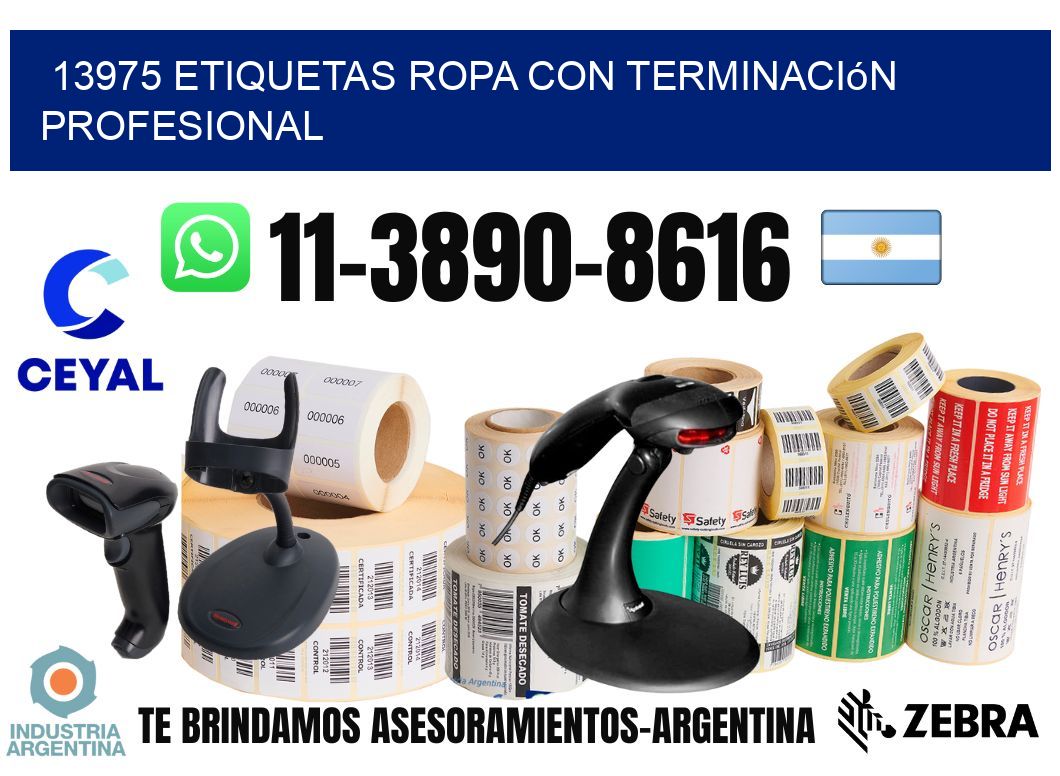 13975 Etiquetas ropa con terminación profesional