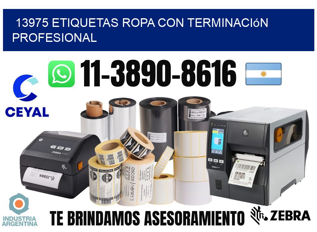 13975 Etiquetas ropa con terminación profesional