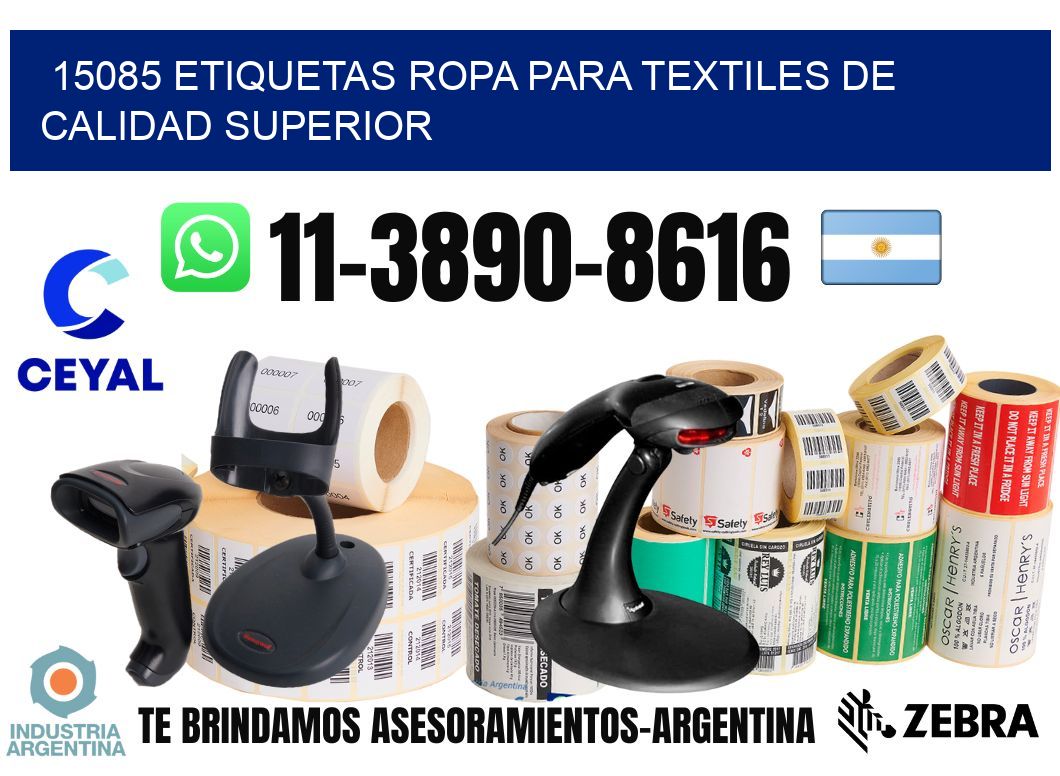 15085 Etiquetas ropa para textiles de calidad superior