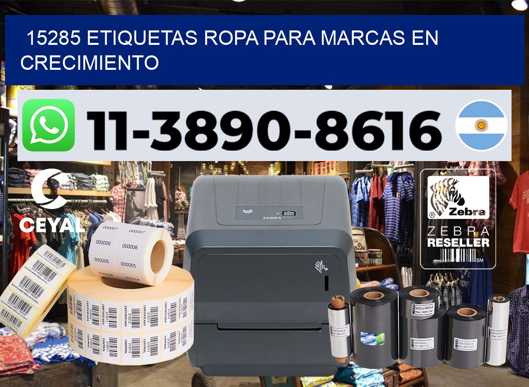 15285 Etiquetas ropa para marcas en crecimiento