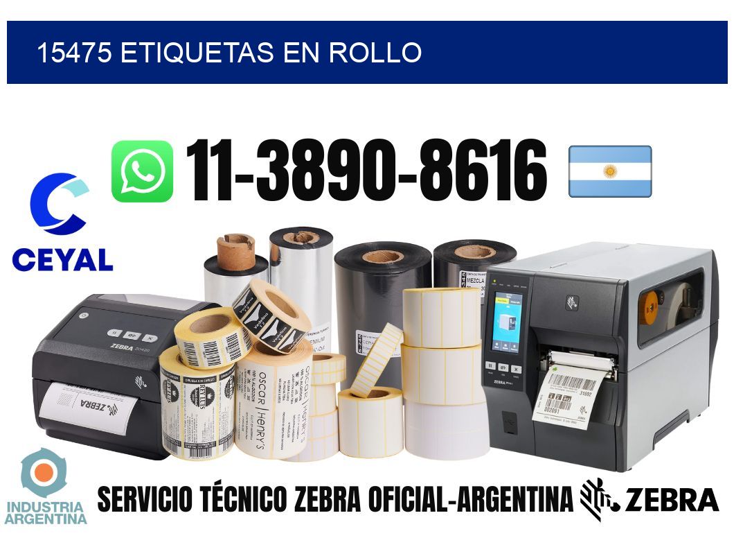 15475 etiquetas en rollo
