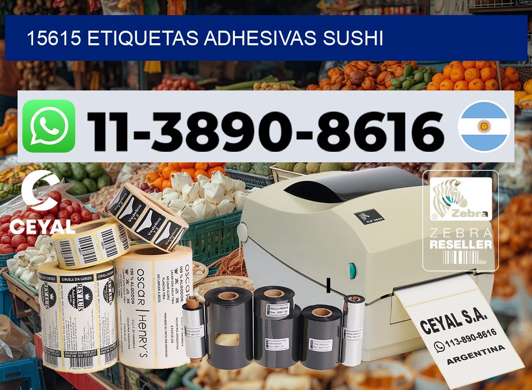 15615 etiquetas adhesivas sushi
