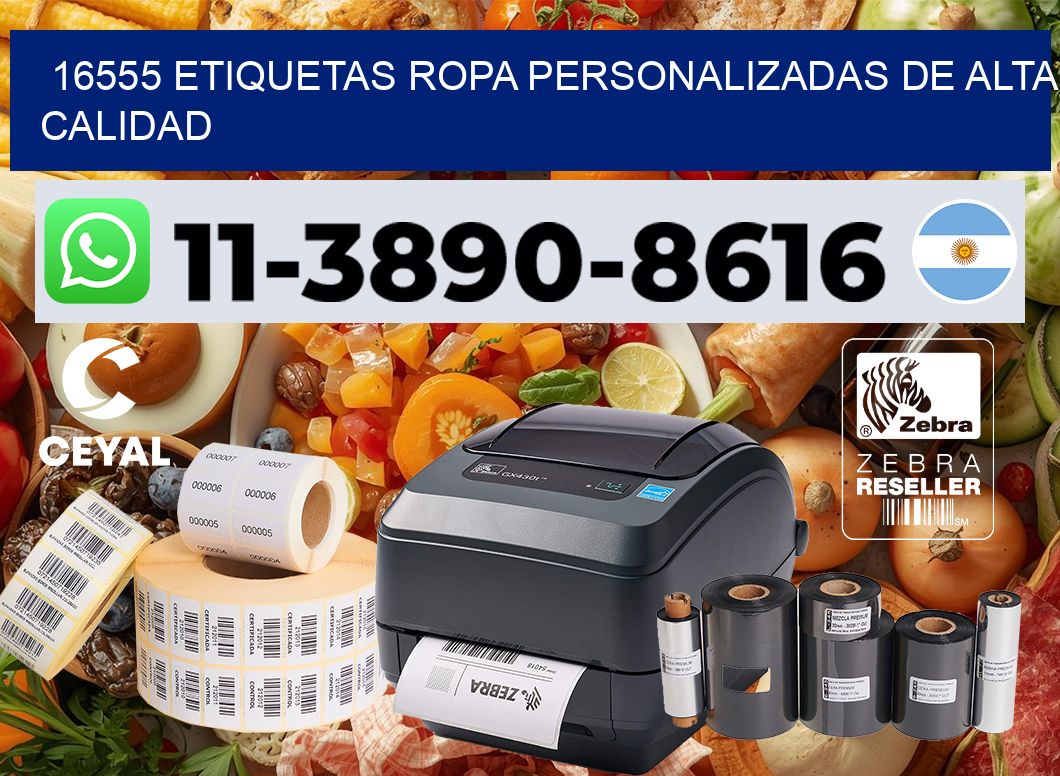 16555 Etiquetas ropa personalizadas de alta calidad