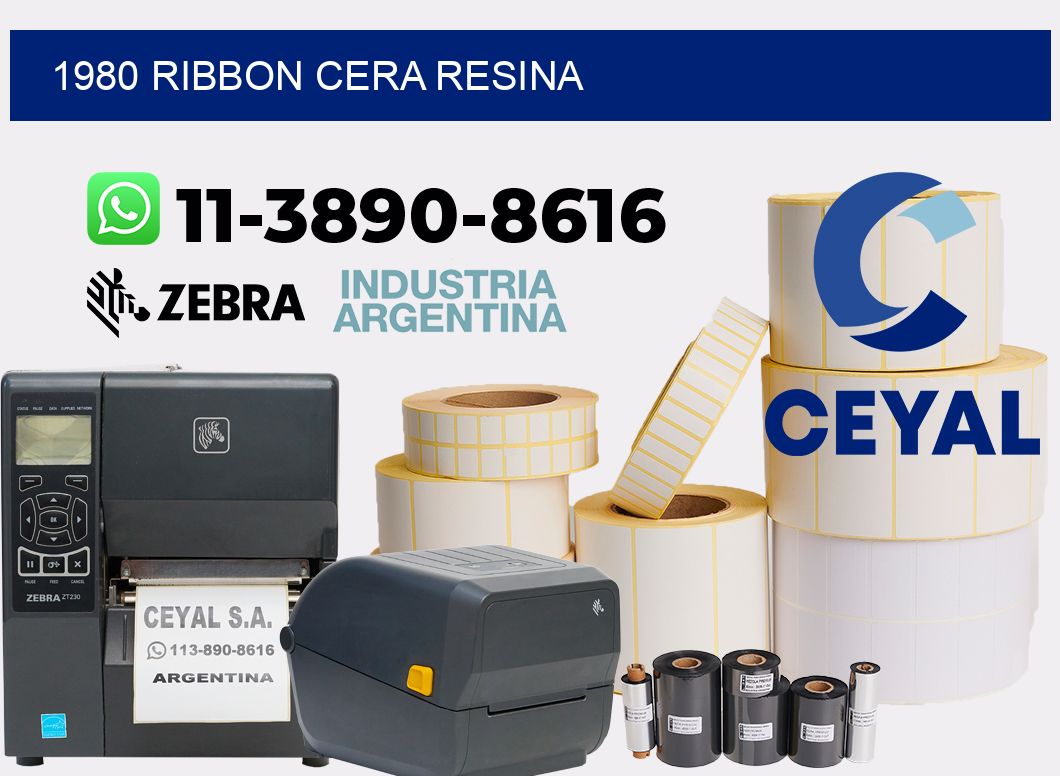 1980 ribbon cera resina