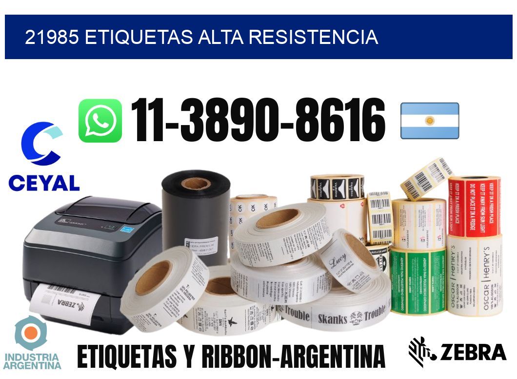 21985 etiquetas alta resistencia
