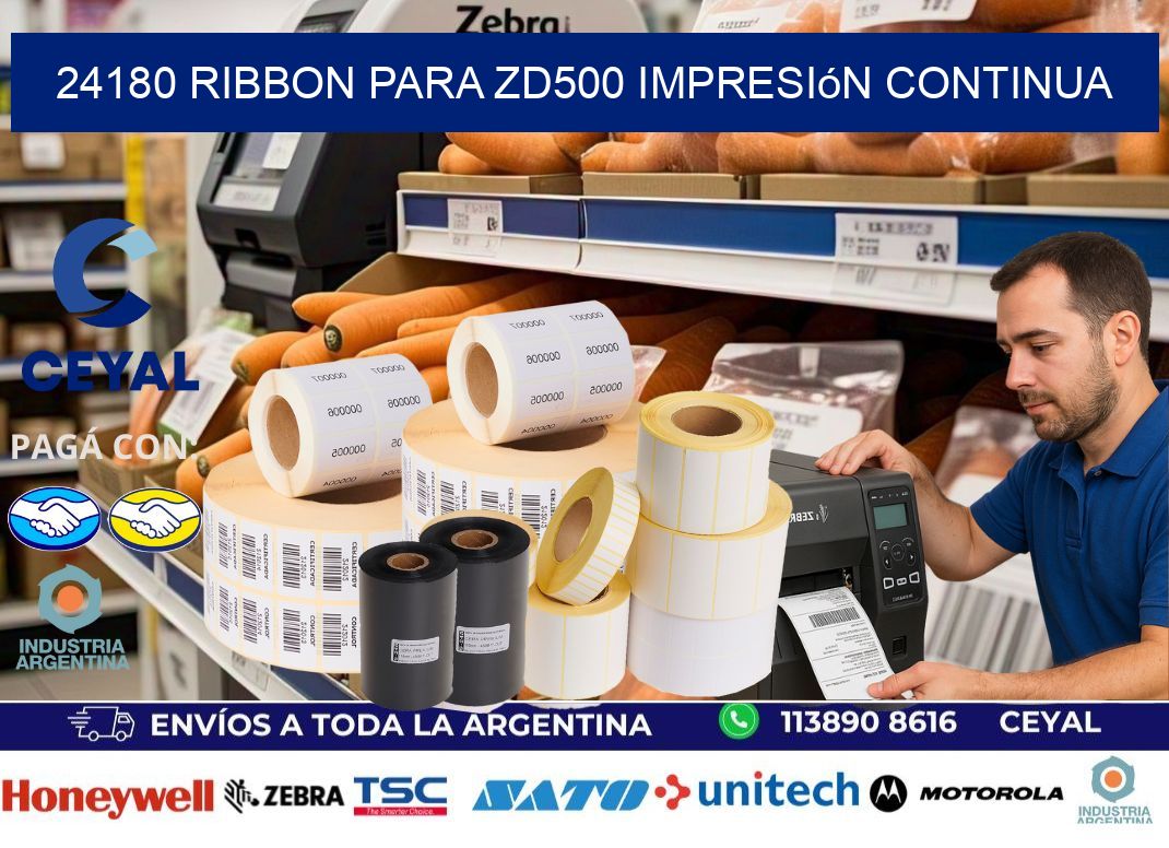 24180 ribbon para zd500 impresión continua