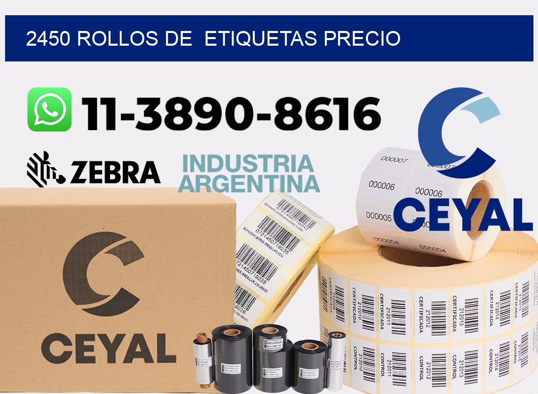 2450 rollos de  etiquetas precio