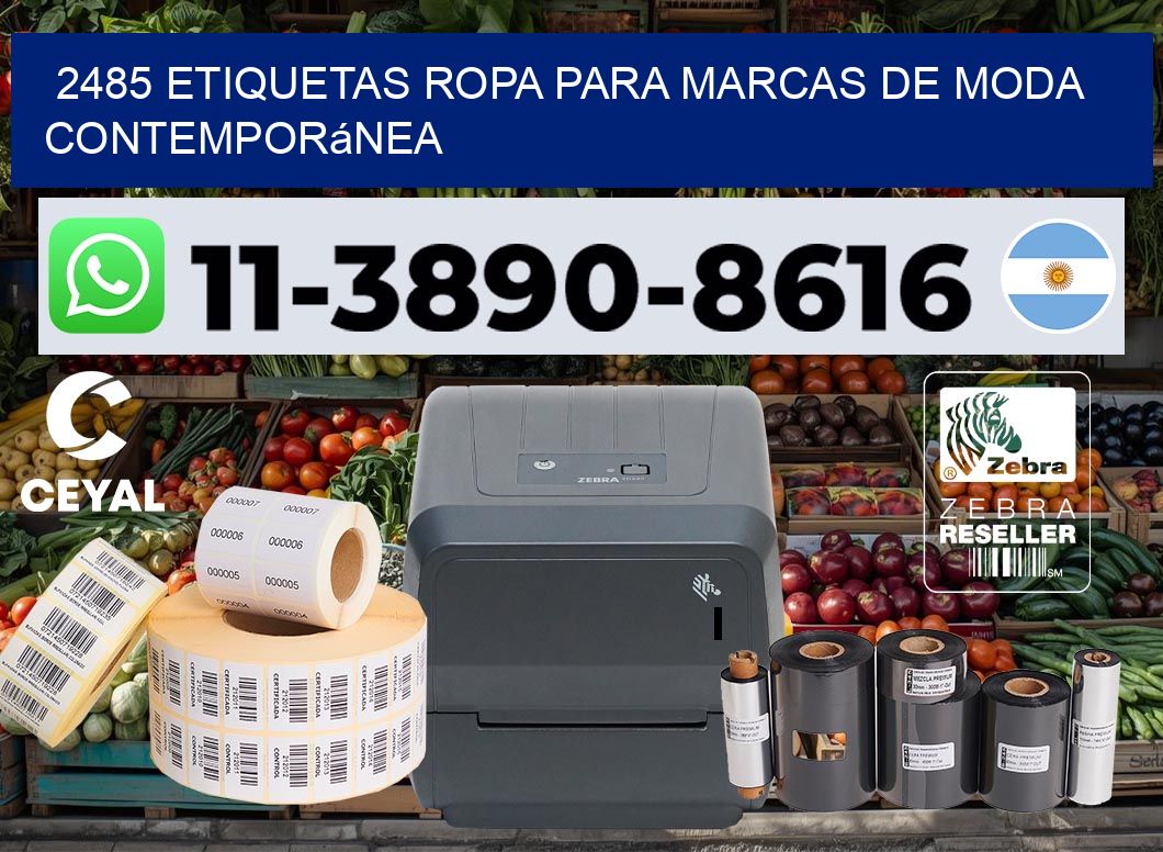 2485 Etiquetas ropa para marcas de moda contemporánea
