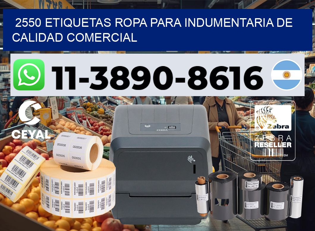 2550 Etiquetas ropa para indumentaria de calidad comercial