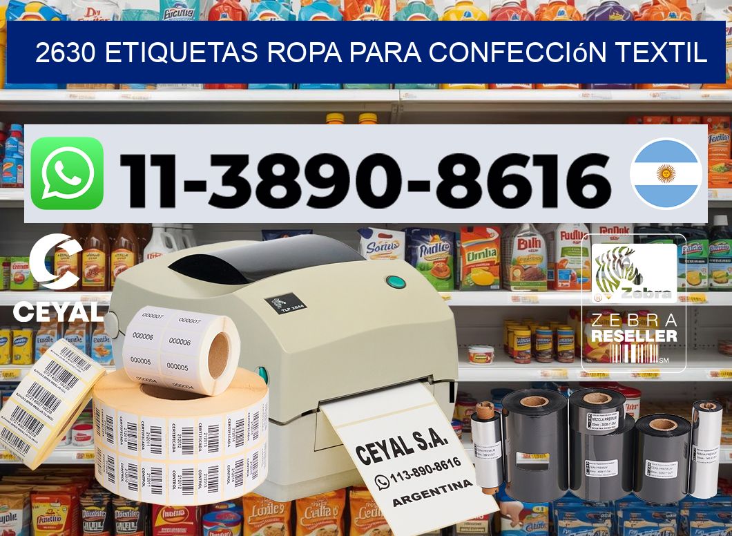 2630 Etiquetas ropa para confección textil