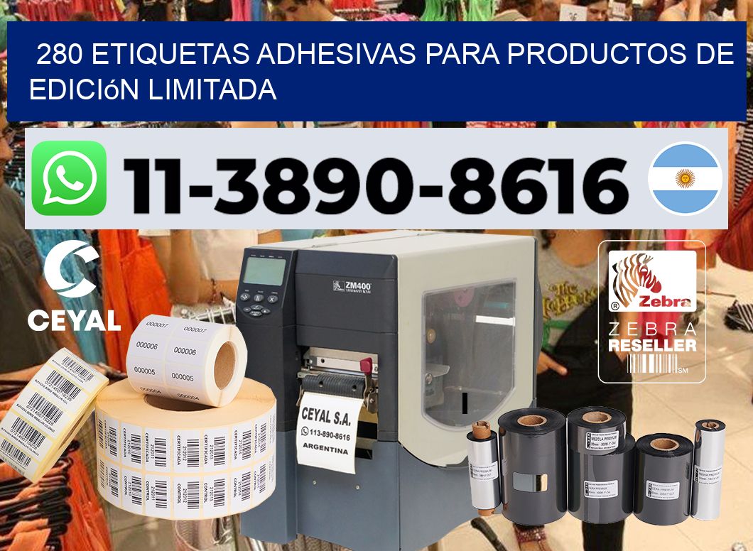 280 Etiquetas adhesivas para productos de edición limitada