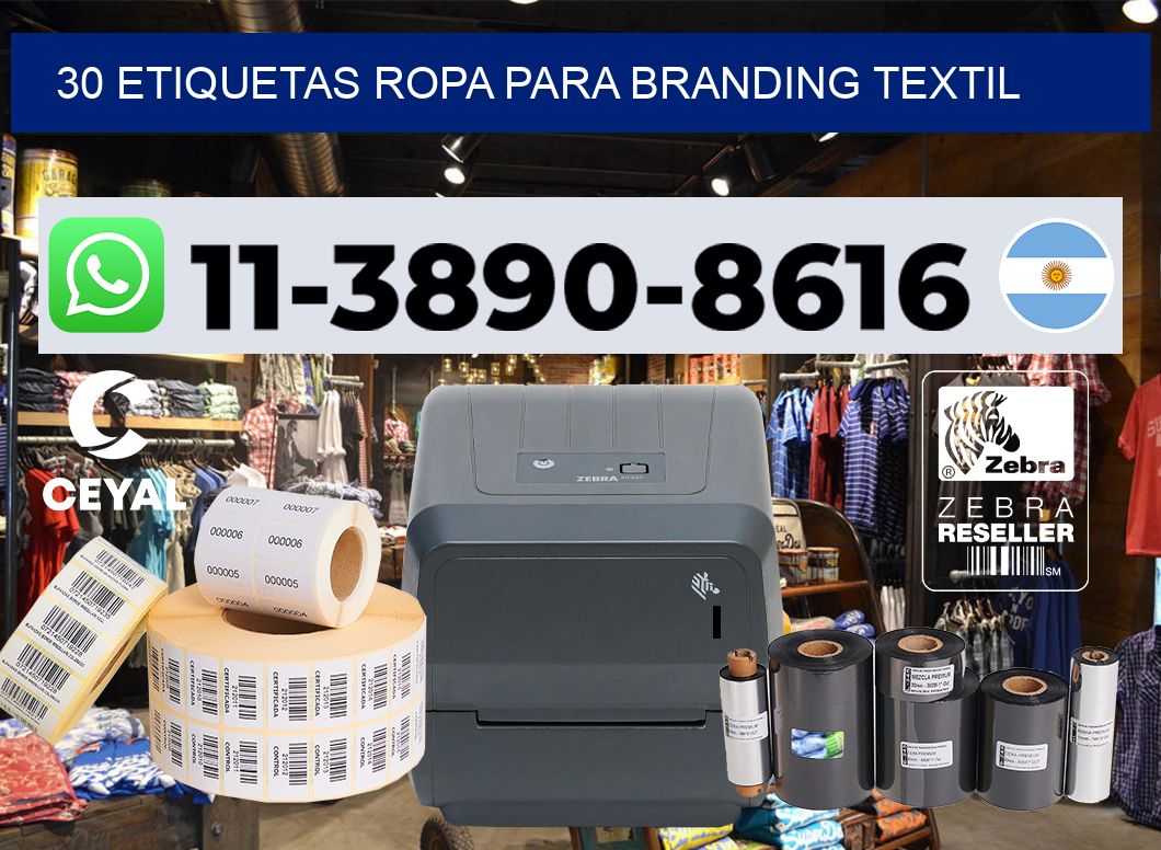 30 Etiquetas ropa para branding textil