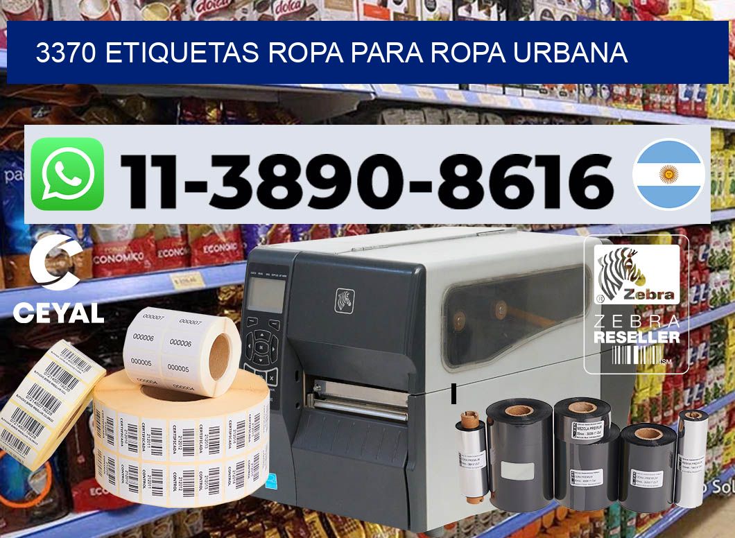 3370 Etiquetas ropa para ropa urbana