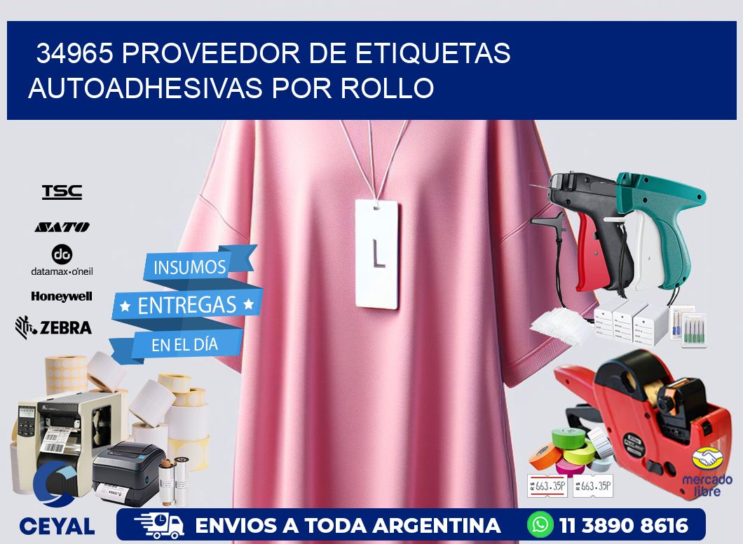 34965 proveedor de etiquetas  autoadhesivas por rollo