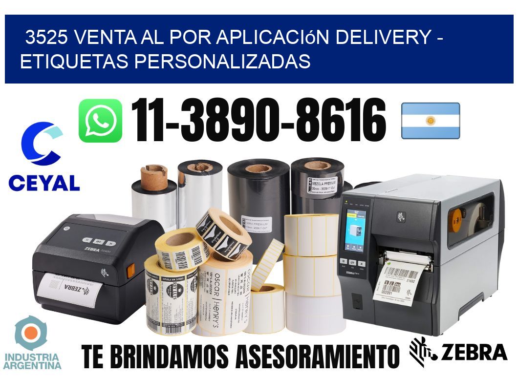3525 Venta al Por Aplicación delivery - Etiquetas Personalizadas