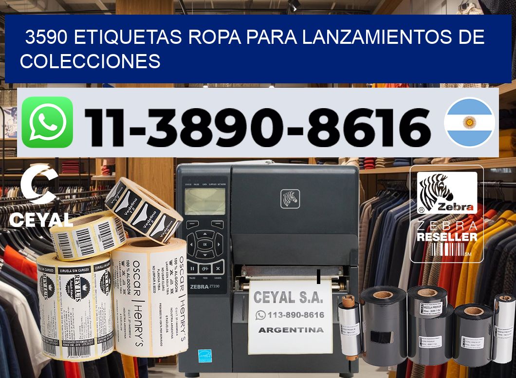 3590 Etiquetas ropa para lanzamientos de colecciones