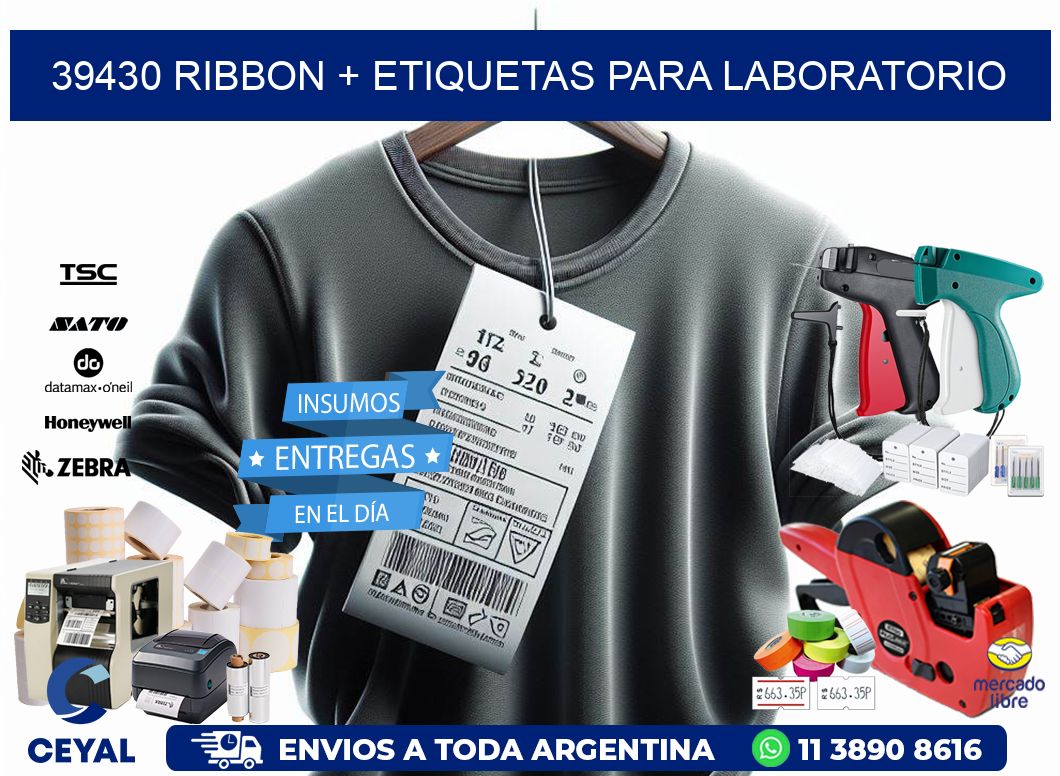 39430 ribbon + etiquetas para laboratorio