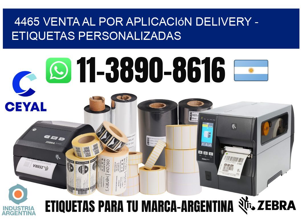 4465 Venta al Por Aplicación delivery - Etiquetas Personalizadas