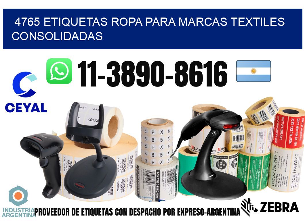 4765 Etiquetas ropa para marcas textiles consolidadas