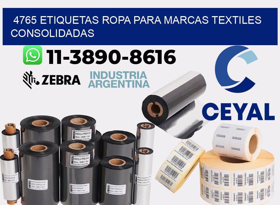 4765 Etiquetas ropa para marcas textiles consolidadas