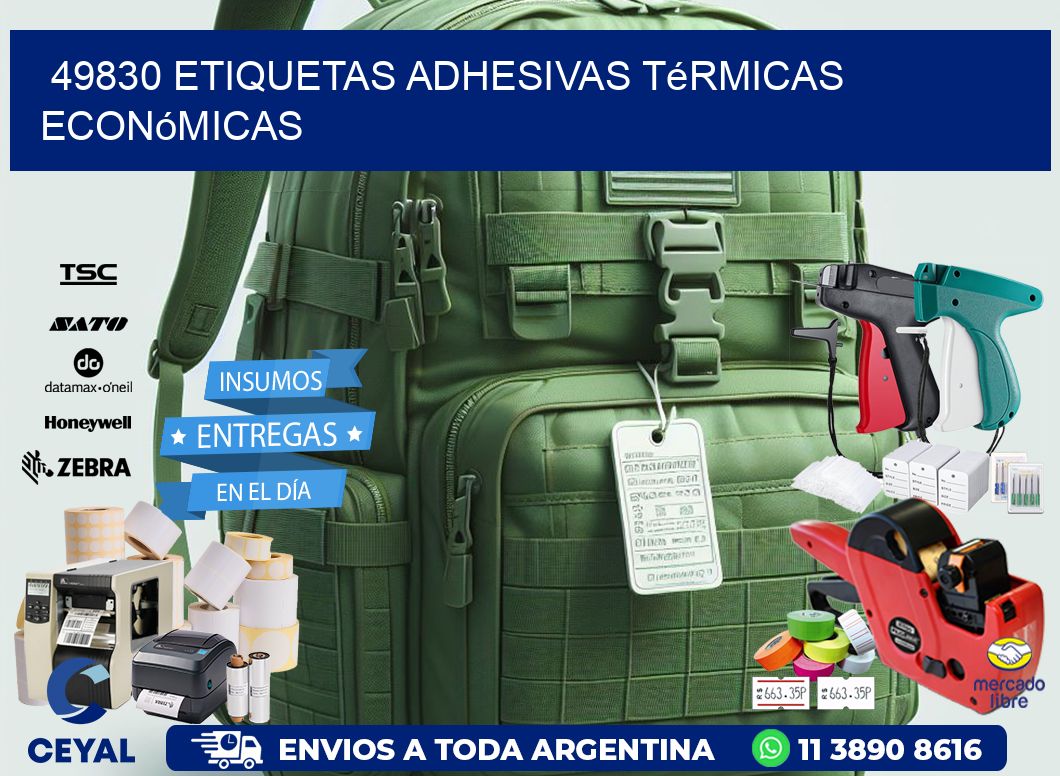 49830 etiquetas adhesivas térmicas económicas