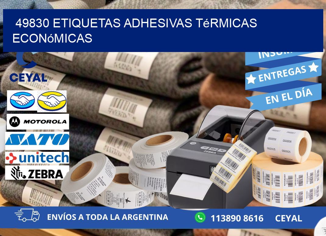 49830 etiquetas adhesivas térmicas económicas