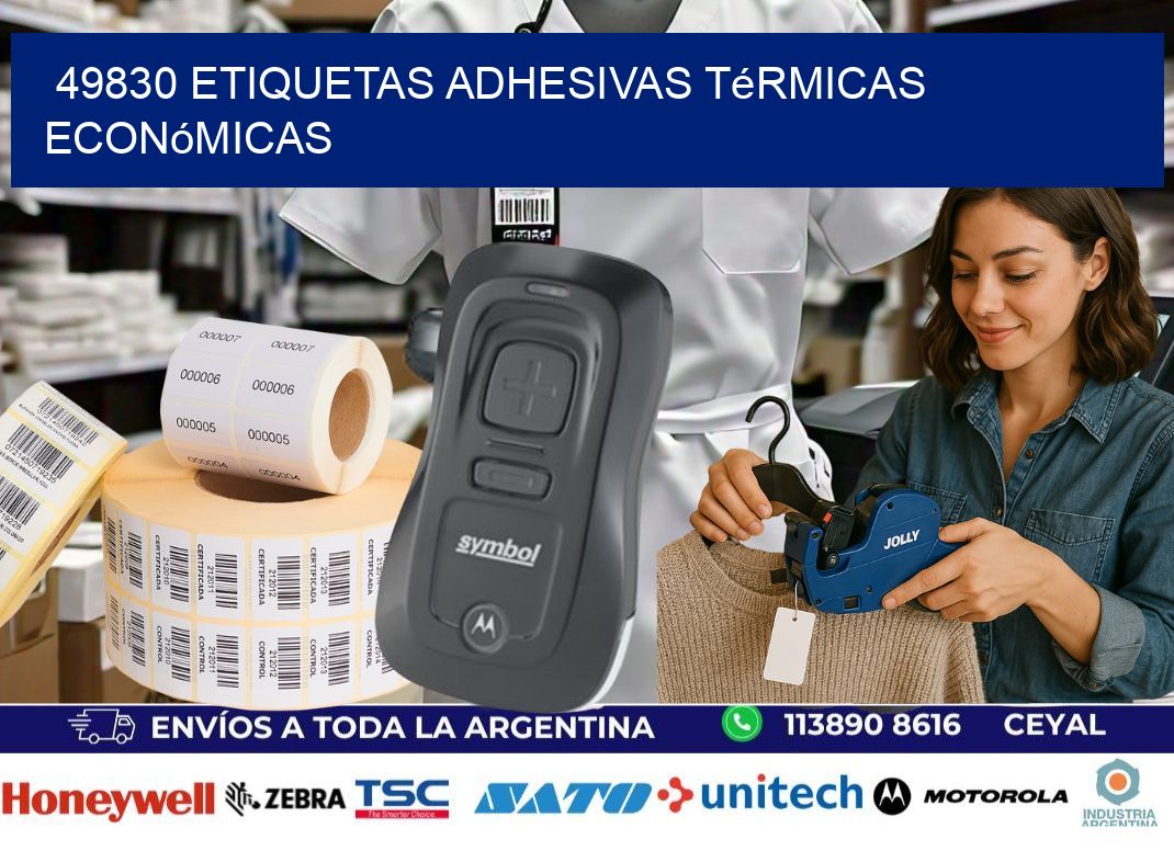 49830 etiquetas adhesivas térmicas económicas