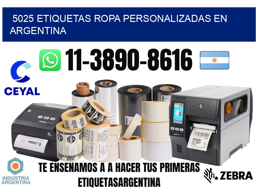 5025 Etiquetas ropa personalizadas en Argentina
