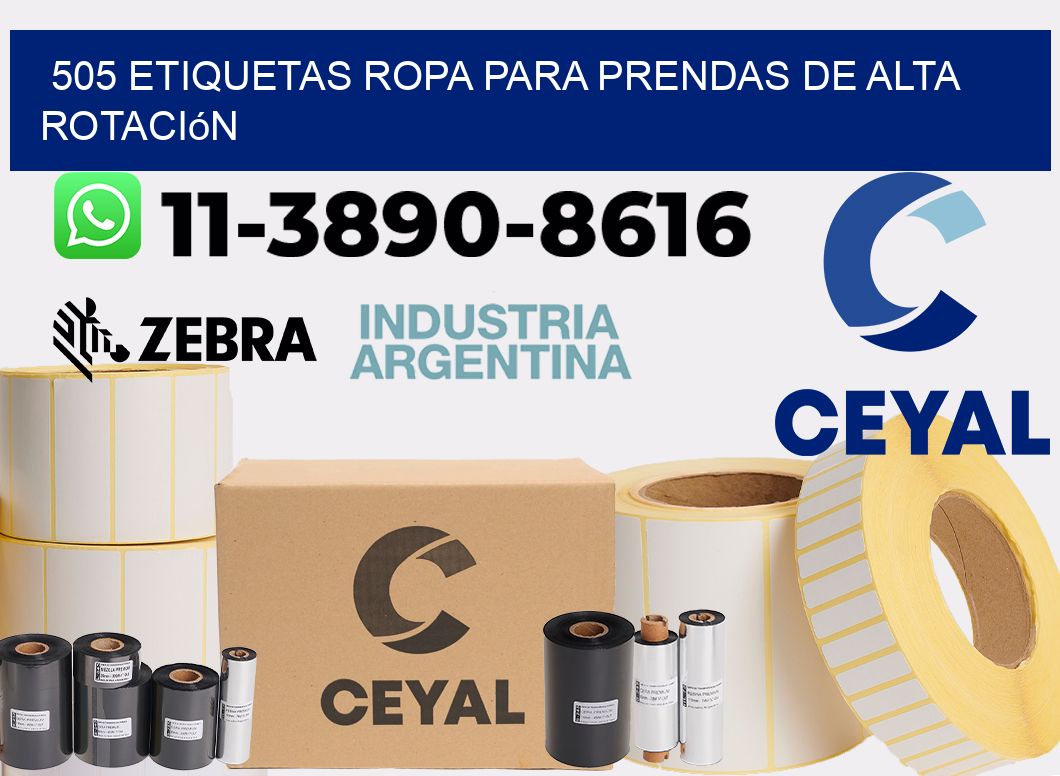 505 Etiquetas ropa para prendas de alta rotación