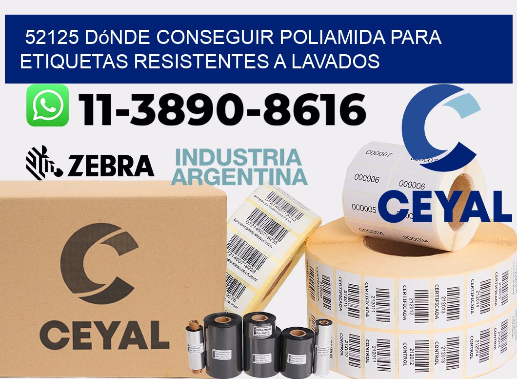 52125 dónde conseguir poliamida para etiquetas resistentes a lavados