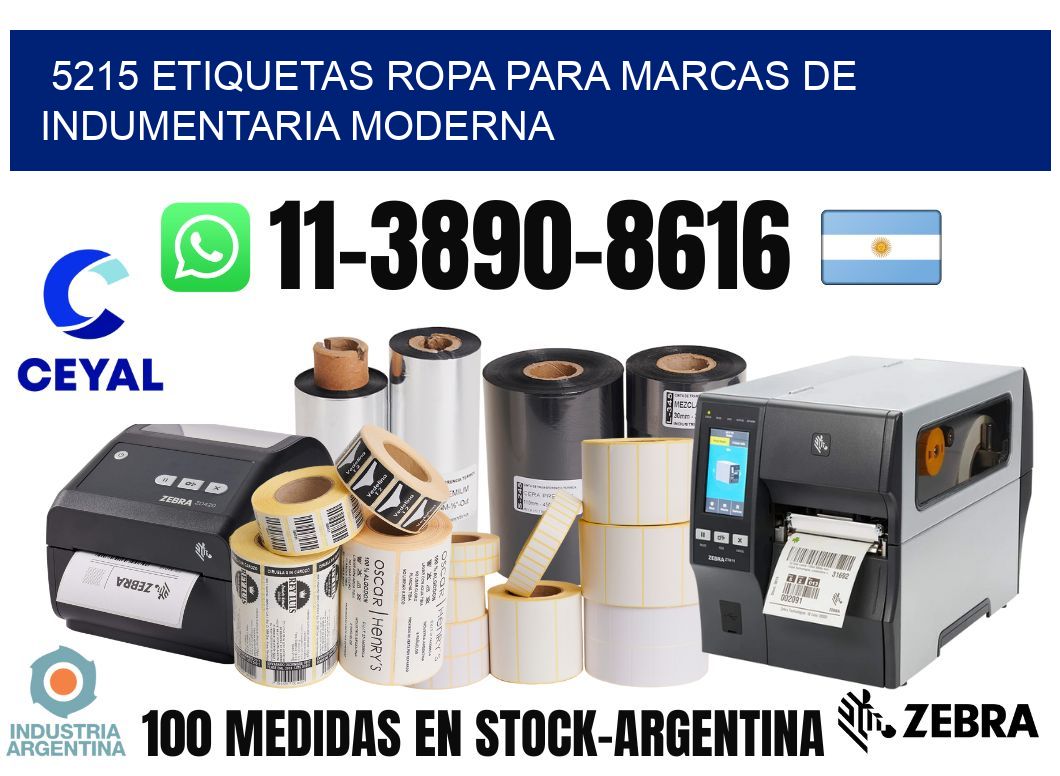 5215 Etiquetas ropa para marcas de indumentaria moderna