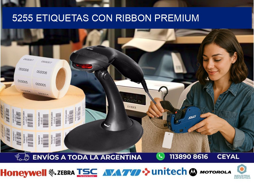 5255 etiquetas con ribbon premium