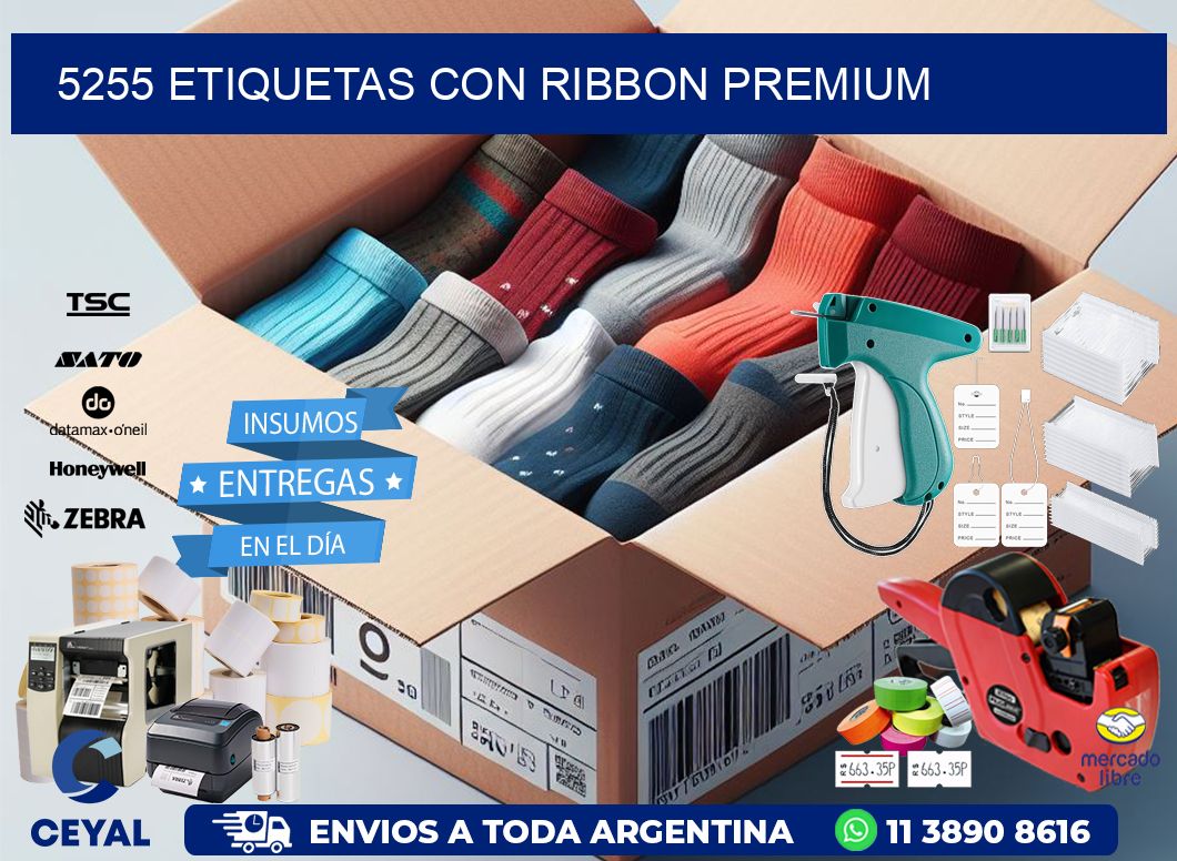5255 etiquetas con ribbon premium