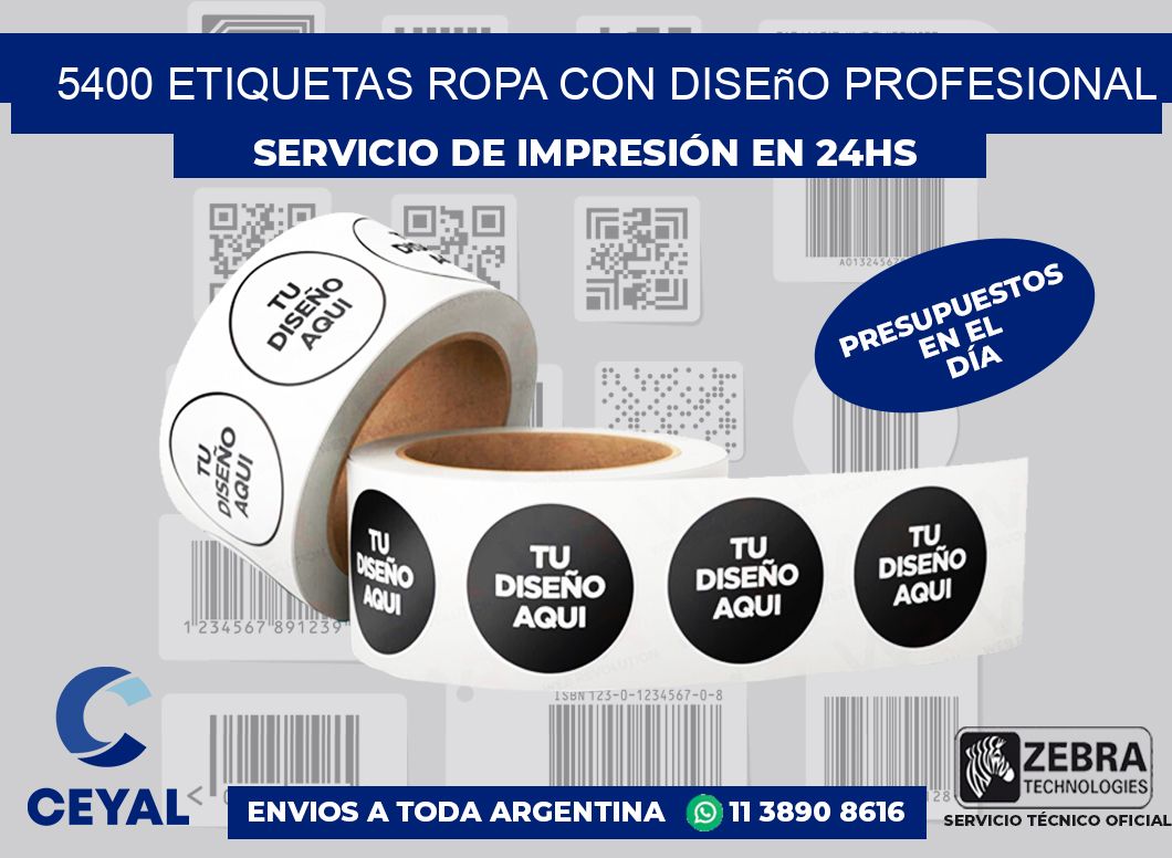 5400 Etiquetas ropa con diseño profesional