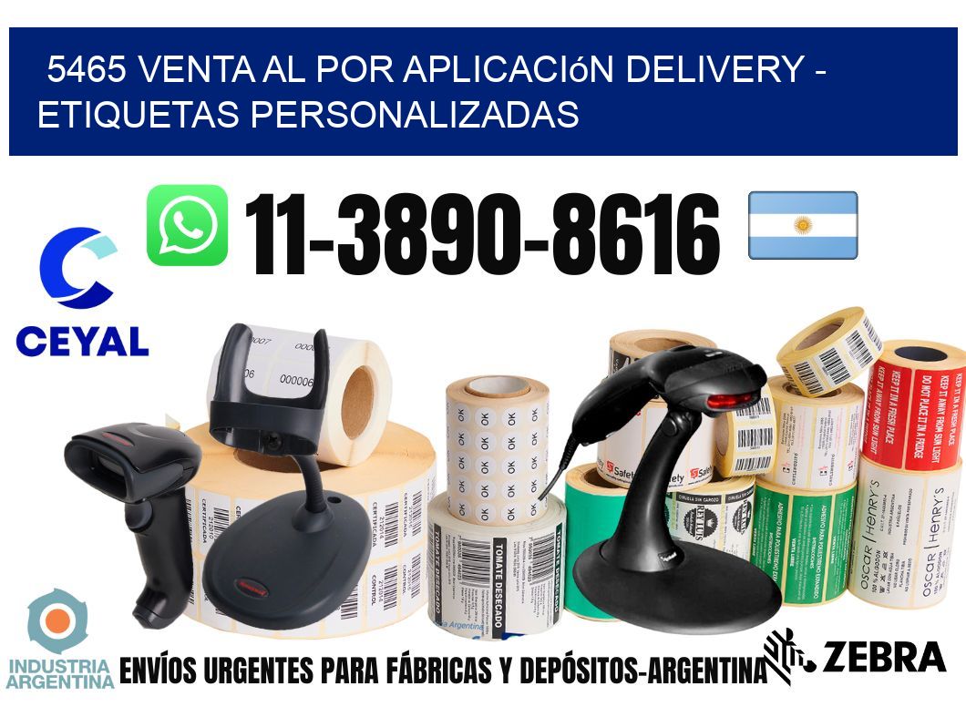 5465 Venta al Por Aplicación delivery - Etiquetas Personalizadas