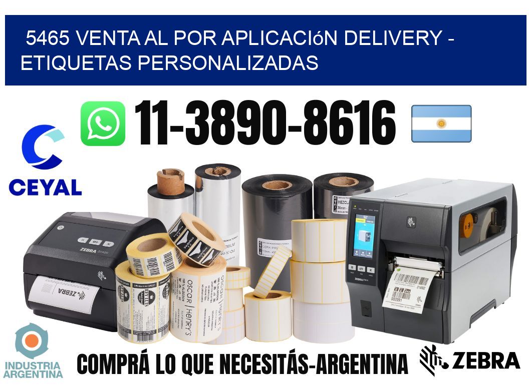 5465 Venta al Por Aplicación delivery - Etiquetas Personalizadas