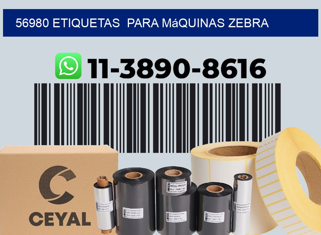 56980 etiquetas para máquinas Zebra