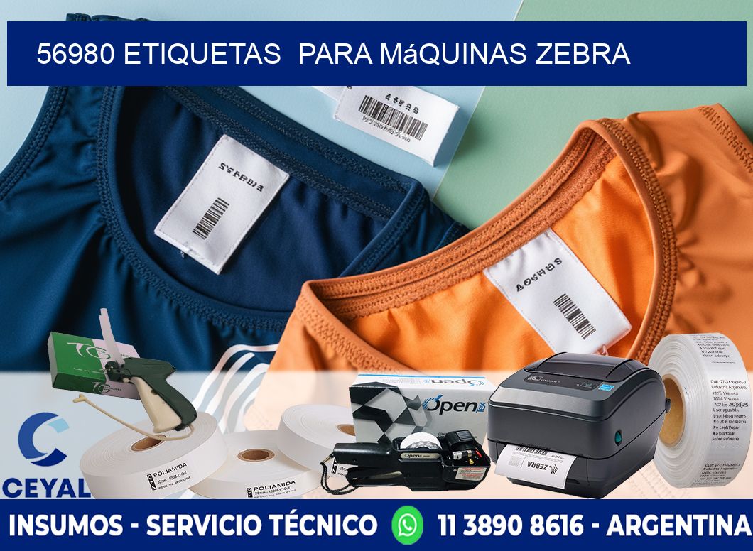 56980 etiquetas  para máquinas Zebra