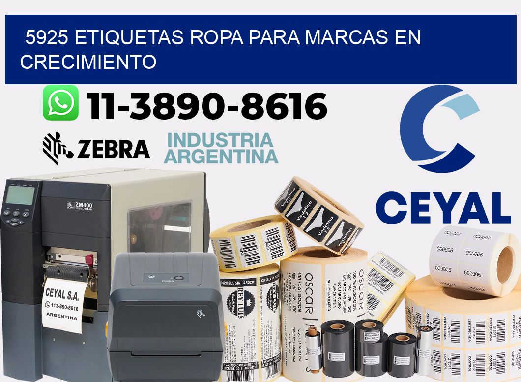 5925 Etiquetas ropa para marcas en crecimiento