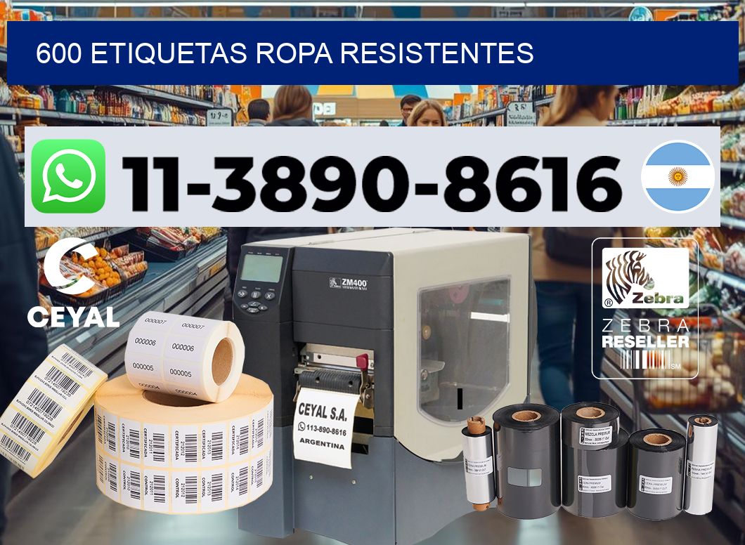 600 Etiquetas ropa resistentes