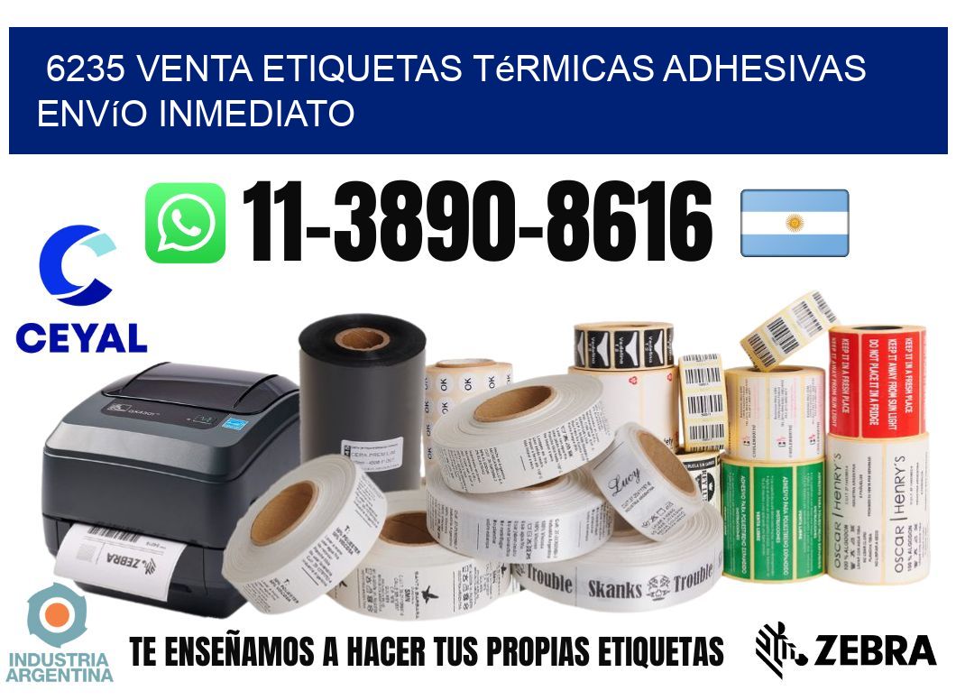 6235 venta etiquetas térmicas adhesivas envío inmediato