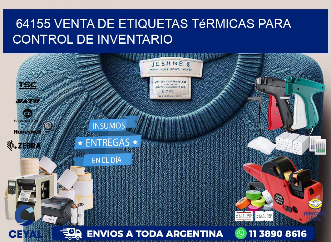 64155 venta de etiquetas térmicas para control de inventario