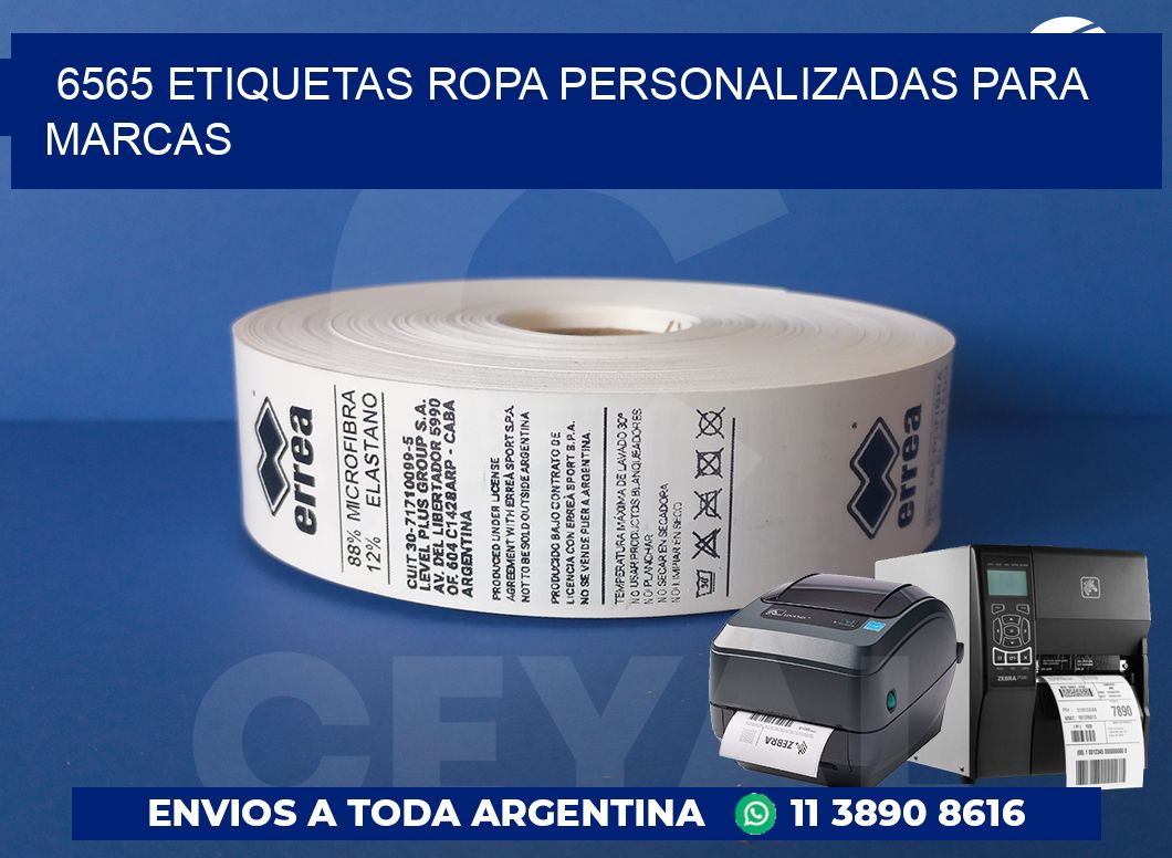 6565 Etiquetas ropa personalizadas para marcas