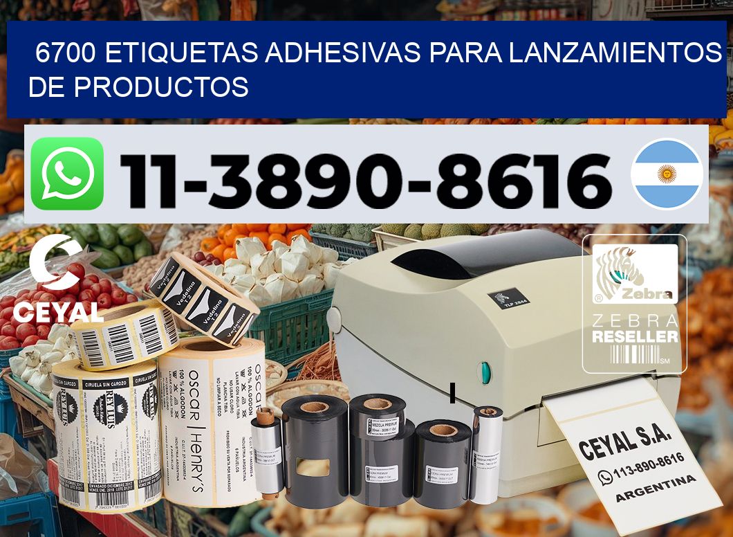 6700 Etiquetas adhesivas para lanzamientos de productos