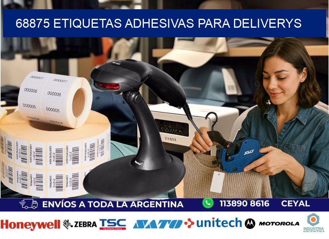 68875 etiquetas adhesivas para deliverys