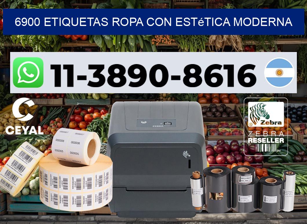 6900 Etiquetas ropa con estética moderna
